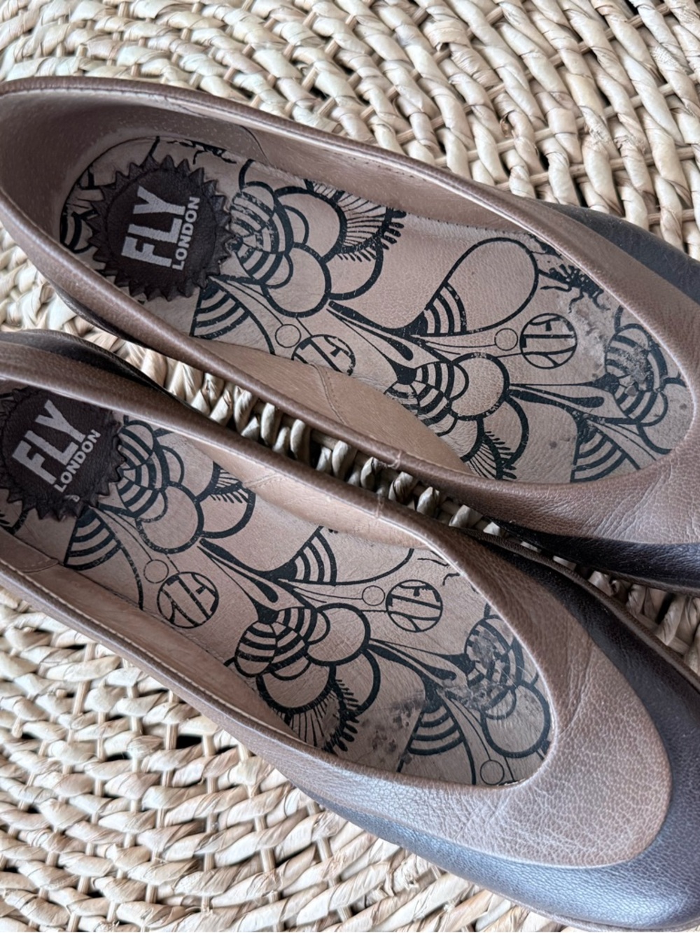FLY London Women's Brown Leather Platform Wedges